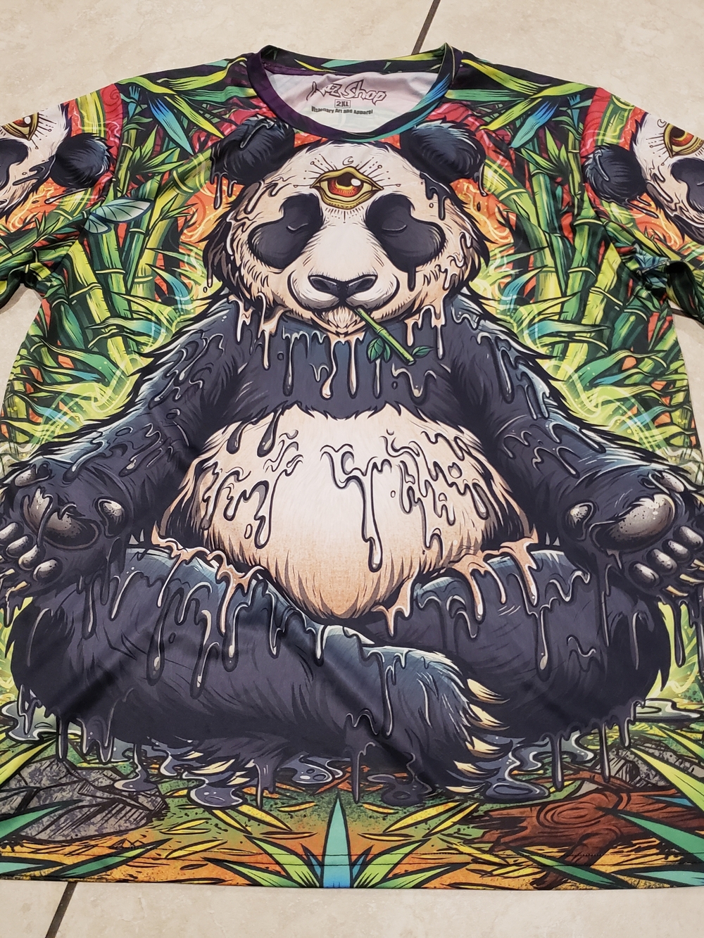 Zen Panda Short Sleeve Tee - Multicolor